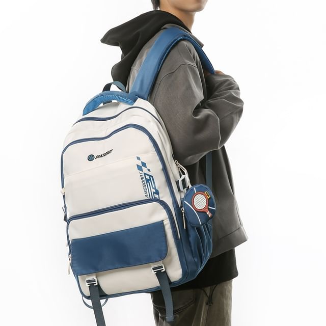 Backpack Buckled Nylon + Set: Coin Lettering Purse