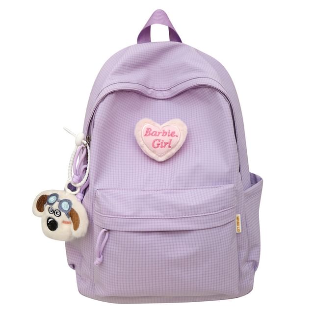 Nylon / Plaid Backpack Brooch Set