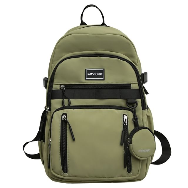 Nylon Backpack Set: Purse Coin Lettering + Applique