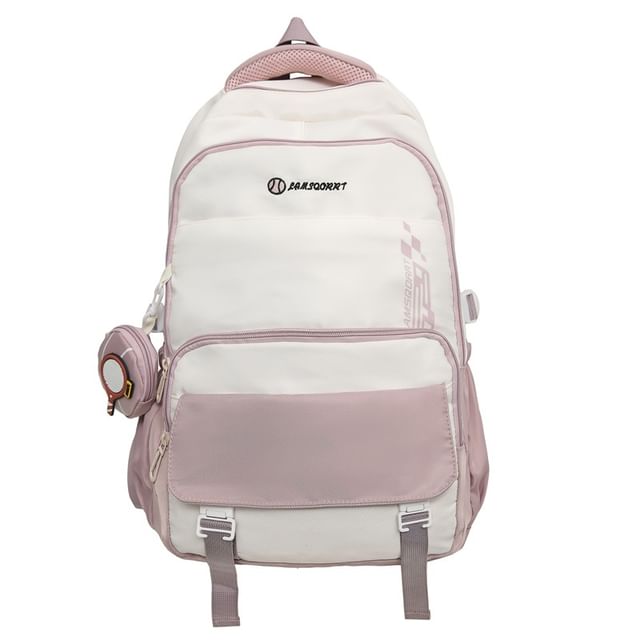 Backpack Buckled Nylon + Set: Coin Lettering Purse