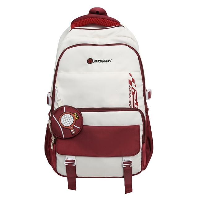 Backpack Buckled Nylon + Set: Coin Lettering Purse