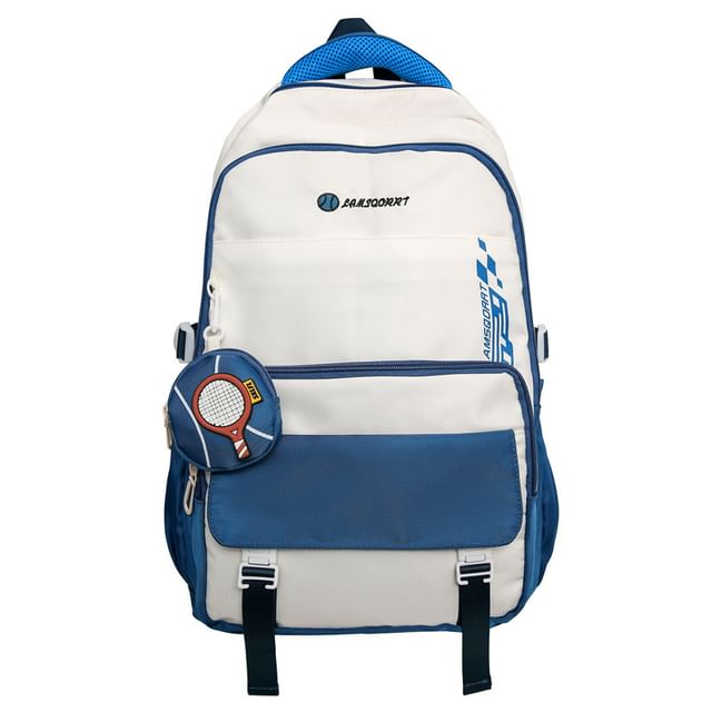 Backpack Buckled Nylon + Set: Coin Lettering Purse