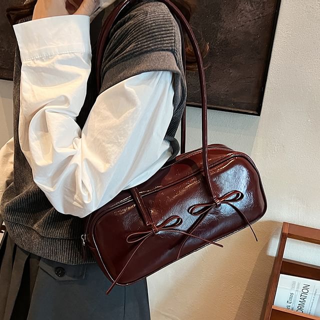 Bag Bow Leather Shoulder Faux