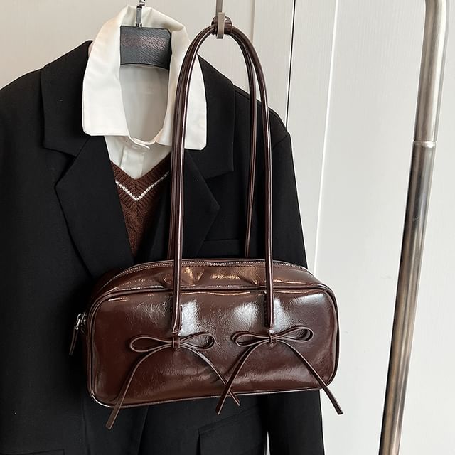 Bag Bow Leather Shoulder Faux