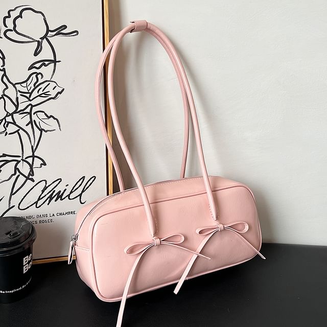 Bag Bow Leather Shoulder Faux
