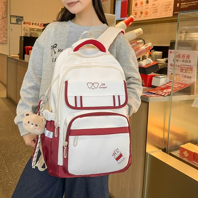 Cartoon Backpack Laptop Nylon Set Bag Print / Charm