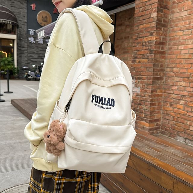 Set Laptop / Bag Nylon Embroidered Lettering Backpack Charm