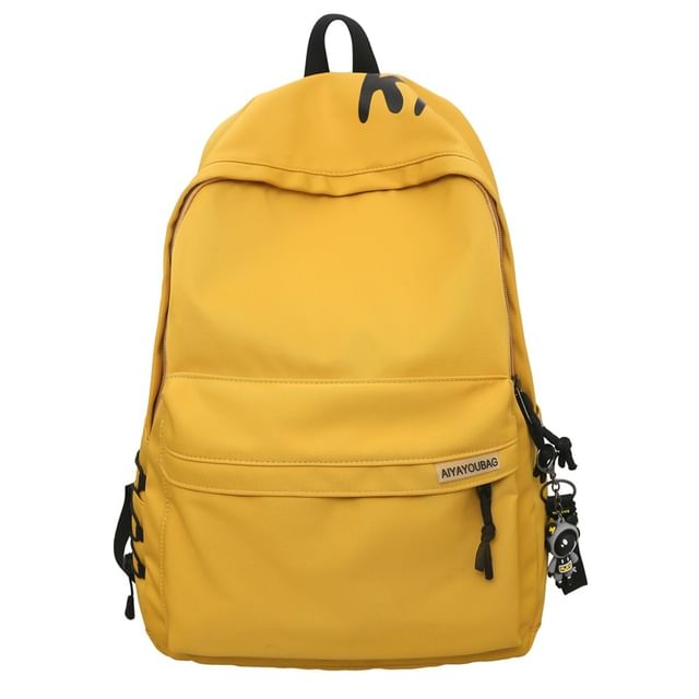 / Bag Laptop Print Set Lettering Nylon Backpack Charm