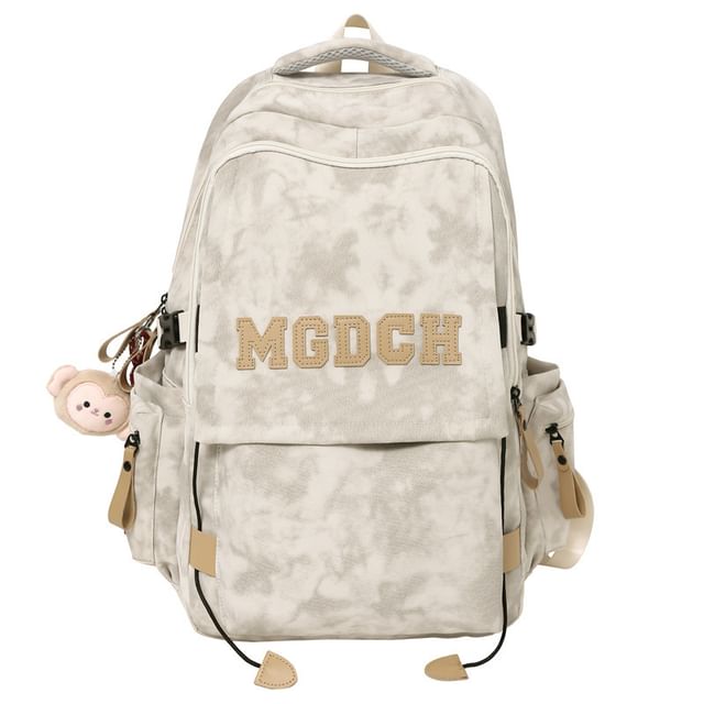 Charm Tie Dye / Applique Nylon Lettering Set Backpack Bag Laptop