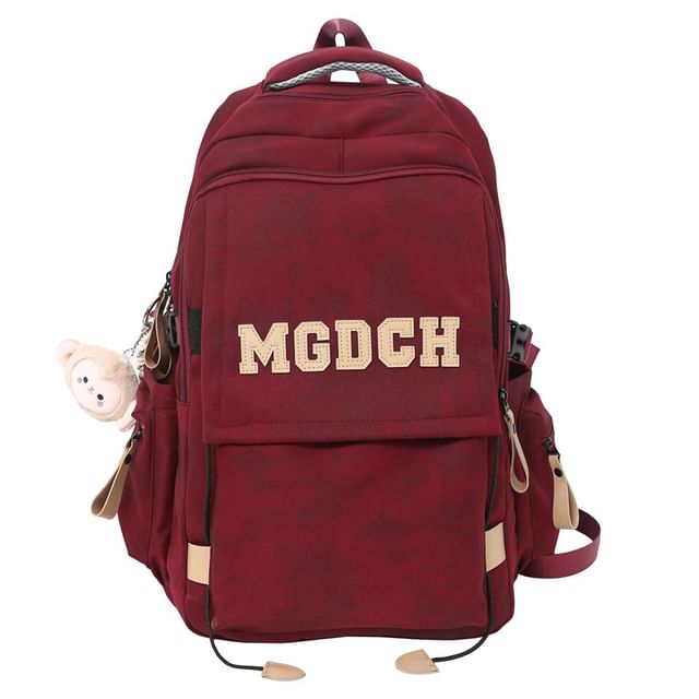 Charm Tie Dye / Applique Nylon Lettering Set Backpack Bag Laptop