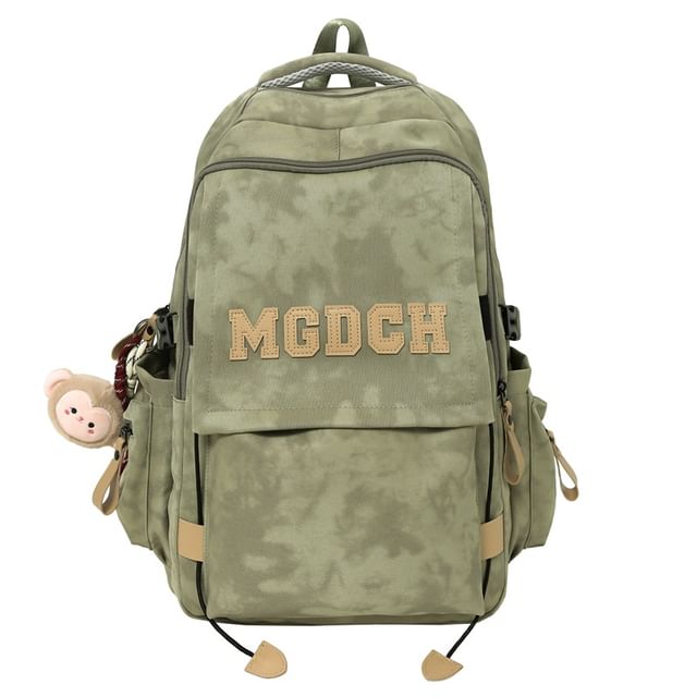 Charm Tie Dye / Applique Nylon Lettering Set Backpack Bag Laptop