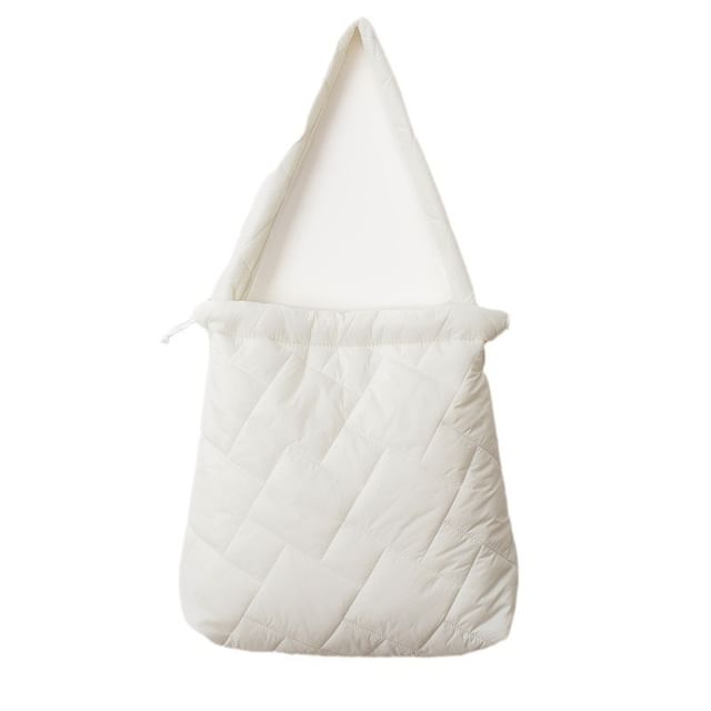 Quilted Bag Tote Plain Drawstring