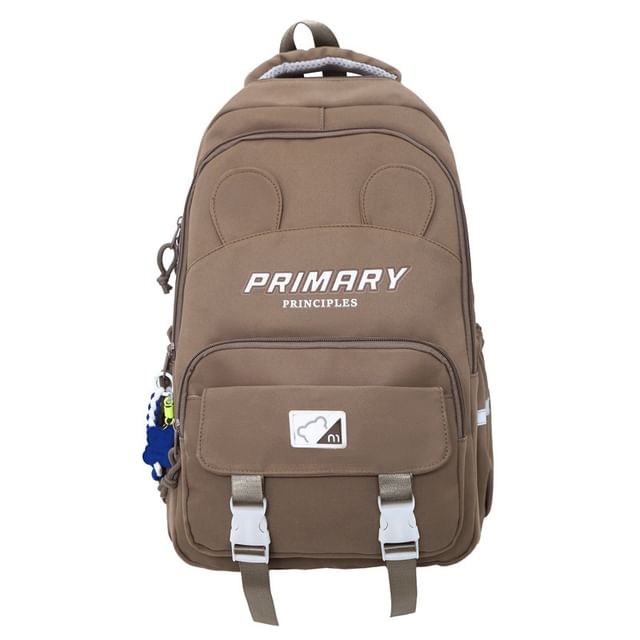 Print Nylon Laptop Lettering Backpack