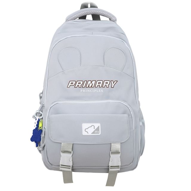 Print Nylon Laptop Lettering Backpack