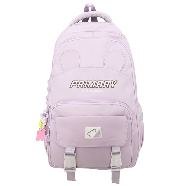 Print Nylon Laptop Lettering Backpack