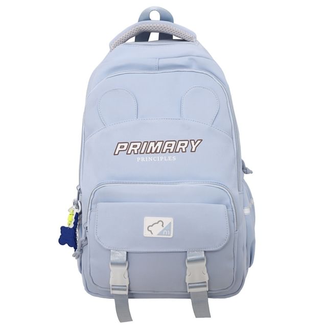 Print Nylon Laptop Lettering Backpack