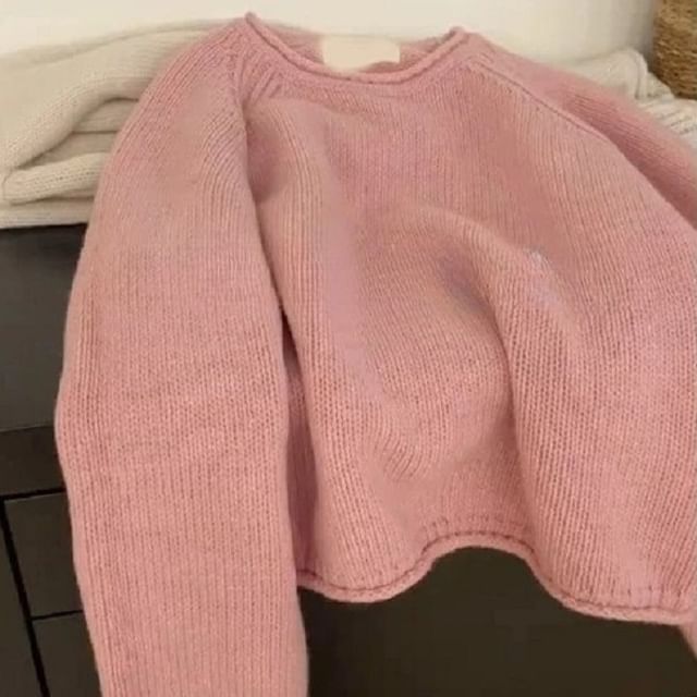 Sweater Plain Crew Neck