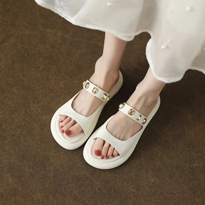 Slide Sandals Platform Studded
