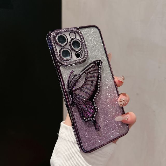 Butterfly Stand Phone Case Embellished