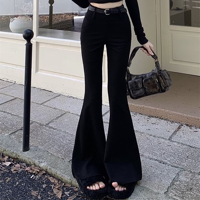 High Plain Rise Pants Flared