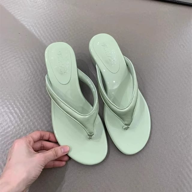 Sandals Thong Platform Wedge