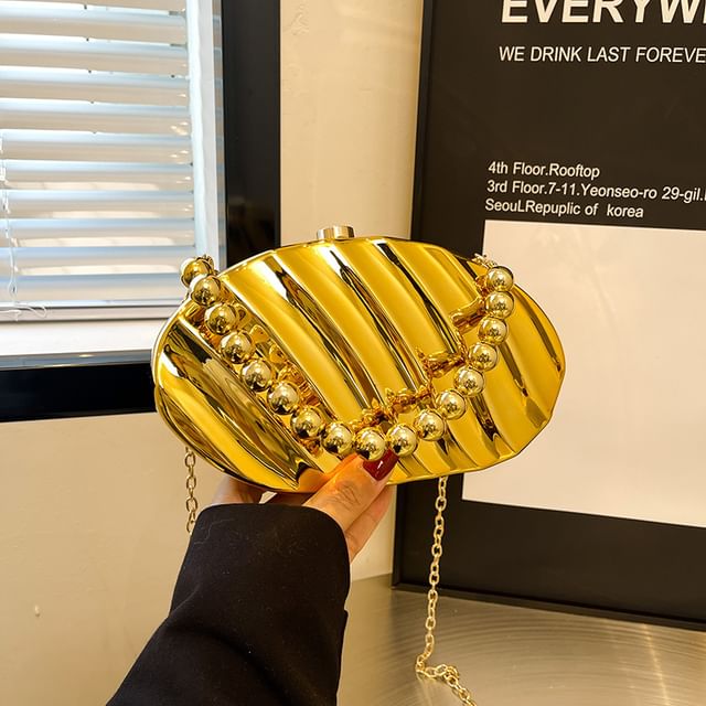 Box Crossbody Strap Bag Bead