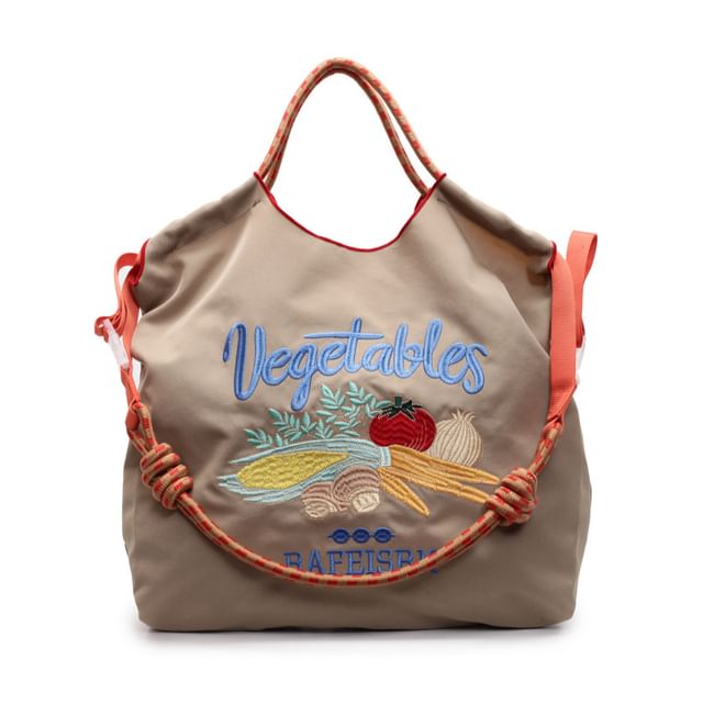 Vegetable Tote Embroidered Bag