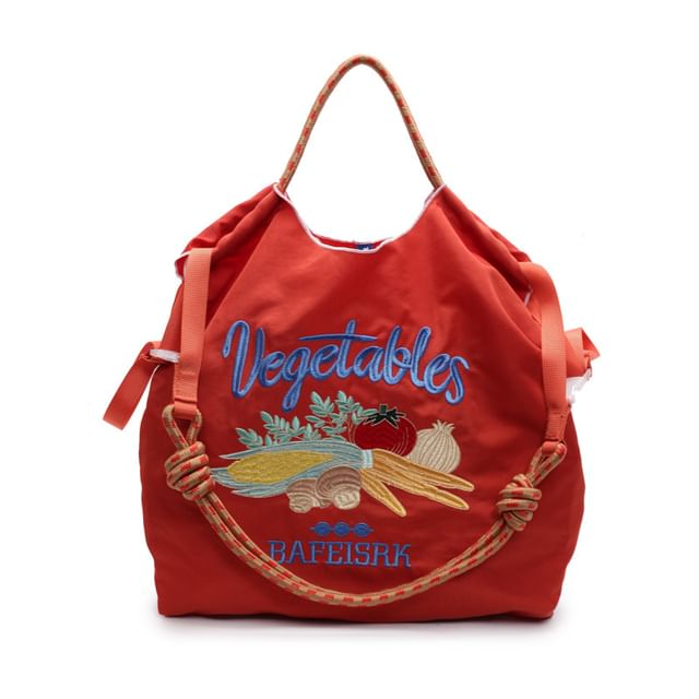 Vegetable Tote Embroidered Bag
