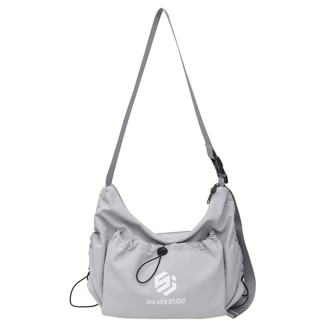 Crossbody Bag Lettering Drawstring