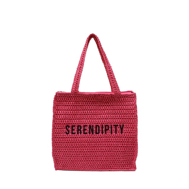 Bag Lettering Tote Woven