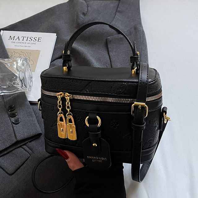 Faux Cartoon Print Bag Crossbody Leather