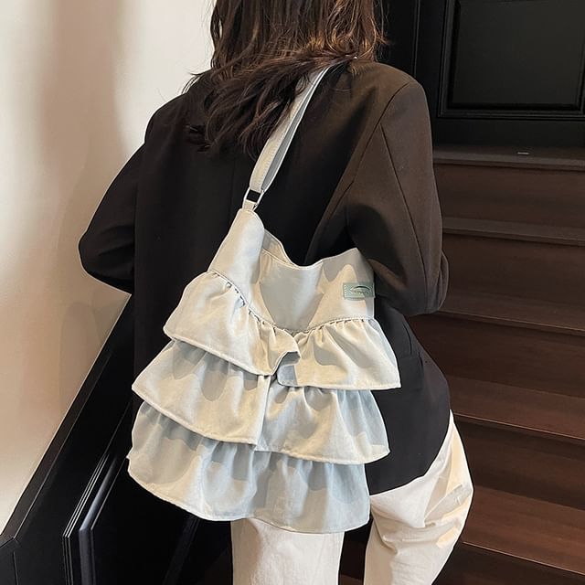 Tote Plain Ruffle Bag