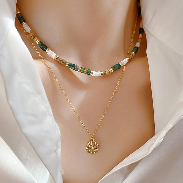 (Various / Gemstone Faux Designs) Alloy Necklace