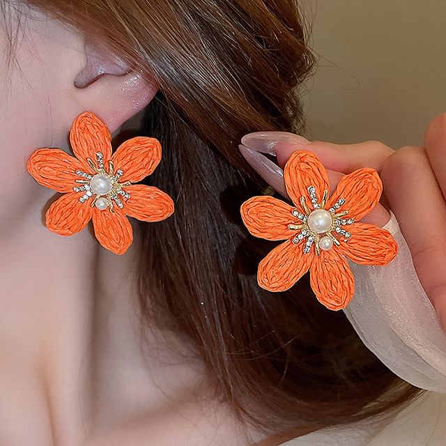 / Alloy Tassel Earring Hamsa Hand Chandelier Droplet