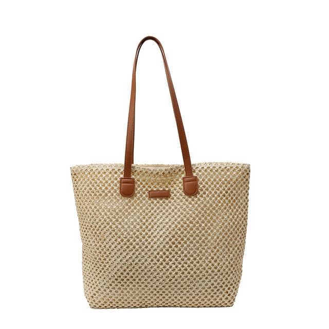 Perforated Bag Straw Tote