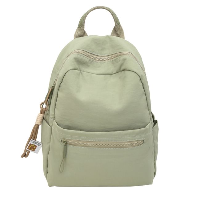 Backpack + Charm Bag Set: Nylon Laptop Plain