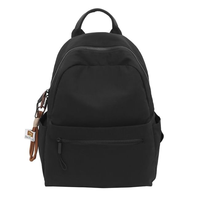 Backpack + Charm Bag Set: Nylon Laptop Plain