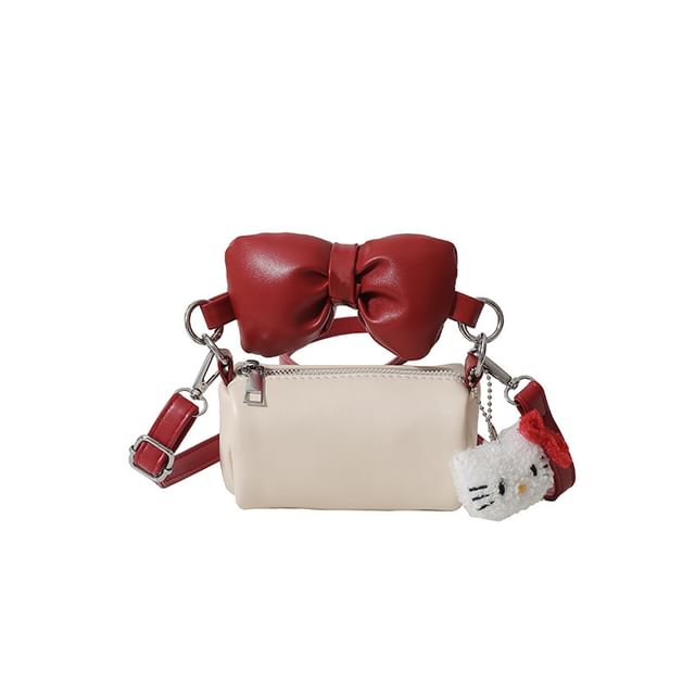 Cylinder Bag Crossbody Accent Bow