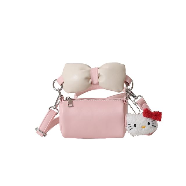Cylinder Bag Crossbody Accent Bow