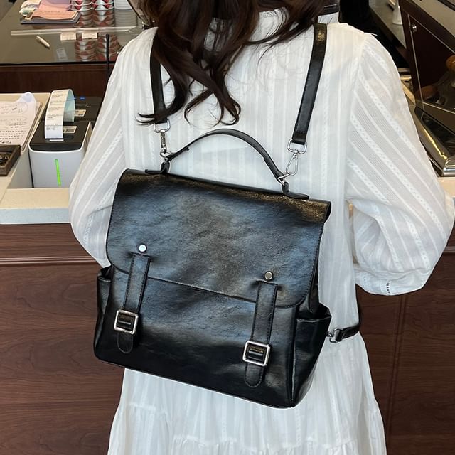 Leather Backpack Satchel Faux