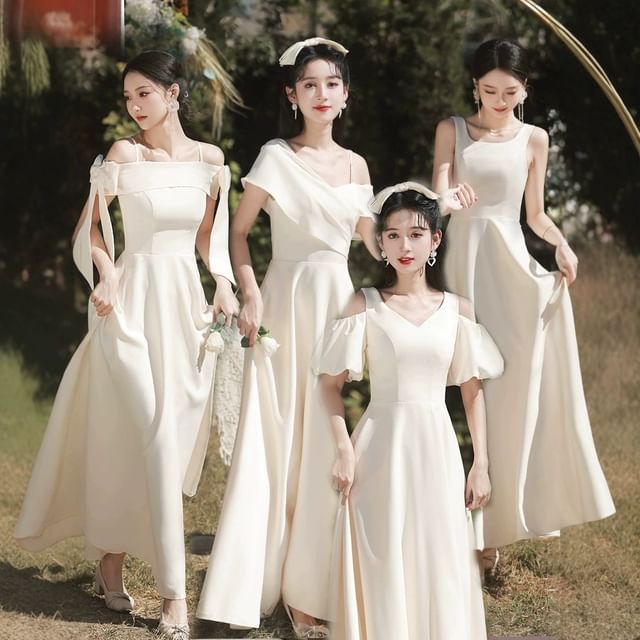 (Various Plain Designs) Gown Evening Bridesmaid