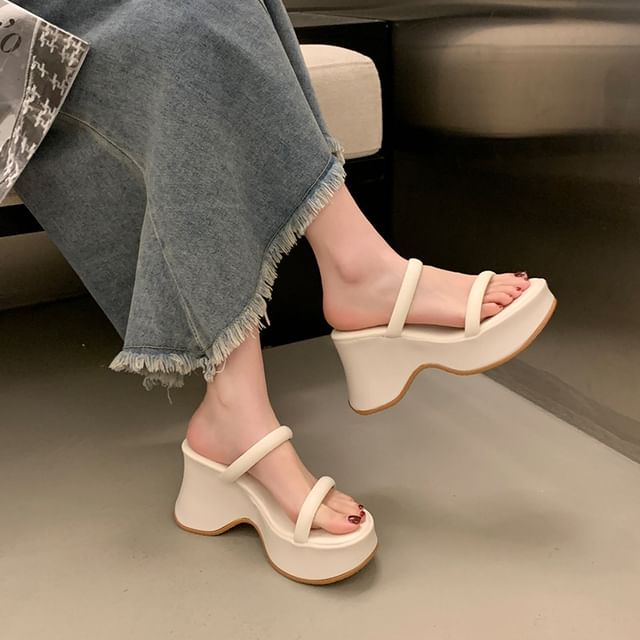 Slide Wedge Sandals Heel Platform