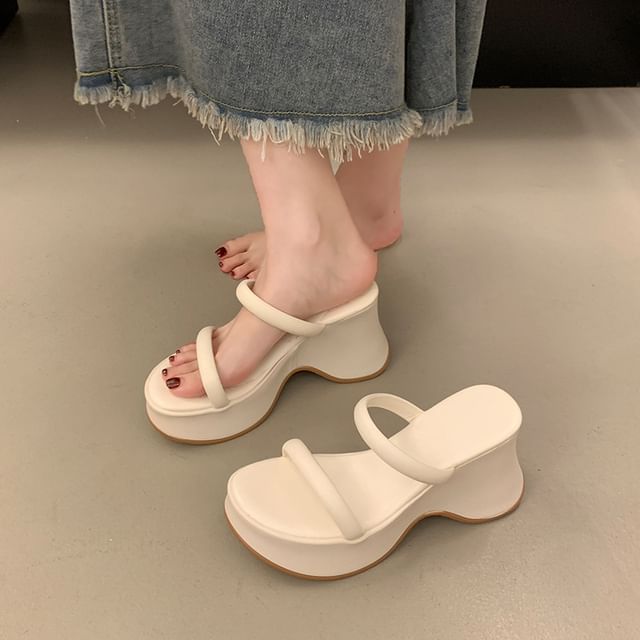 Slide Wedge Sandals Heel Platform