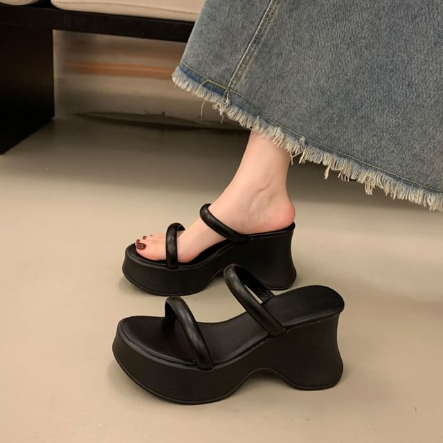 Slide Wedge Sandals Heel Platform