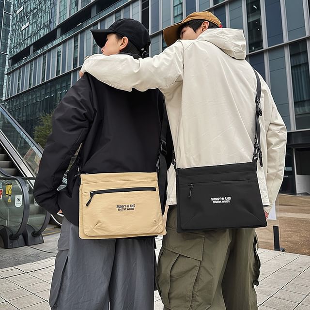 Nylon Bag Crossbody Print Lettering