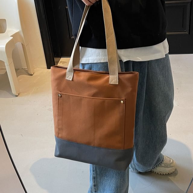 Canvas Bag Two Tone Tote