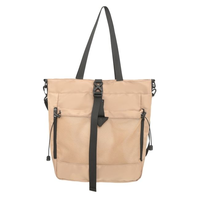 Bag Nylon Crossbody Mesh Panel Buckled