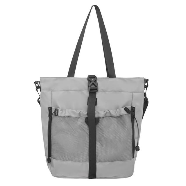 Bag Nylon Crossbody Mesh Panel Buckled