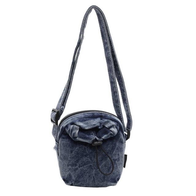 Drawstring Denim Bag Phone Mobile Crossbody