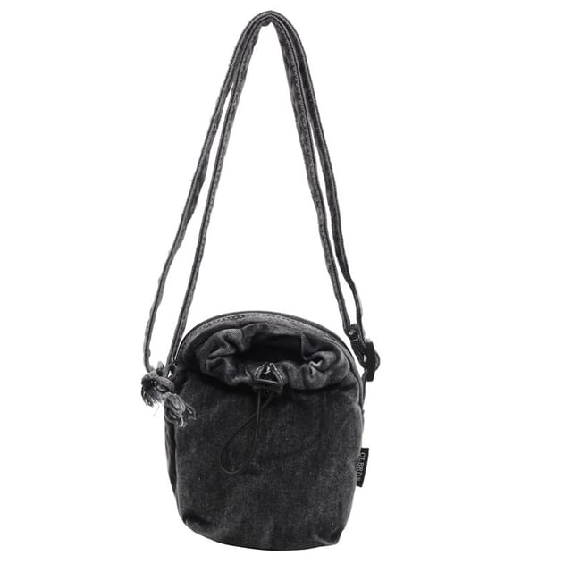 Drawstring Denim Bag Phone Mobile Crossbody